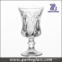 Footed Gravierte Glas Cup (GB040304P)